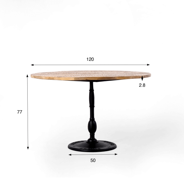 Table ronde industrielle bistrot