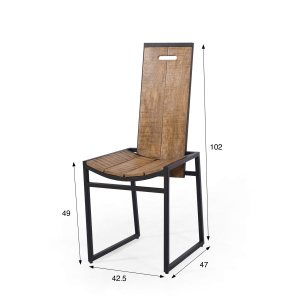 Chaise bois metal - Classy