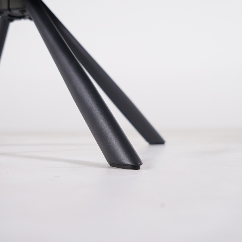 Chaise de salle à manger pivotante en tissu anthracite - Avola