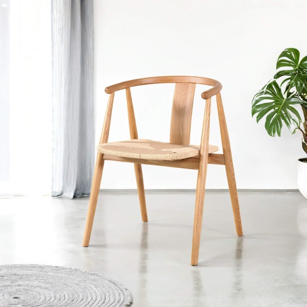 Chaise de salle à manger en chêne naturel - Relate