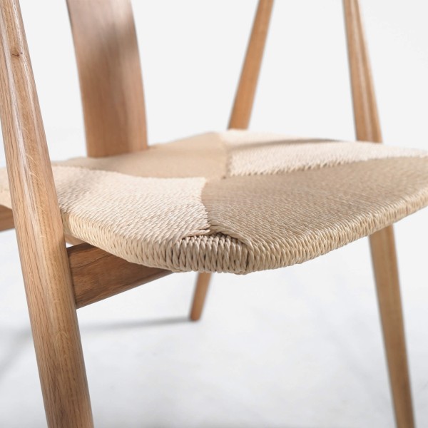 Chaise de salle à manger en chêne naturel - Relate