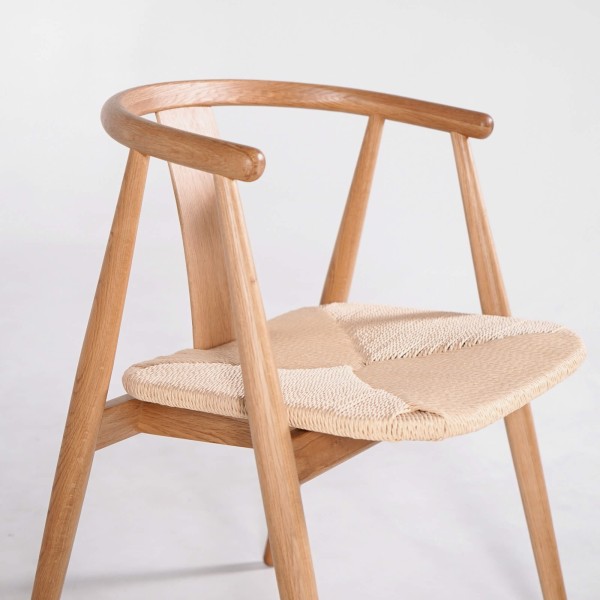 Chaise de salle à manger en chêne naturel - Relate