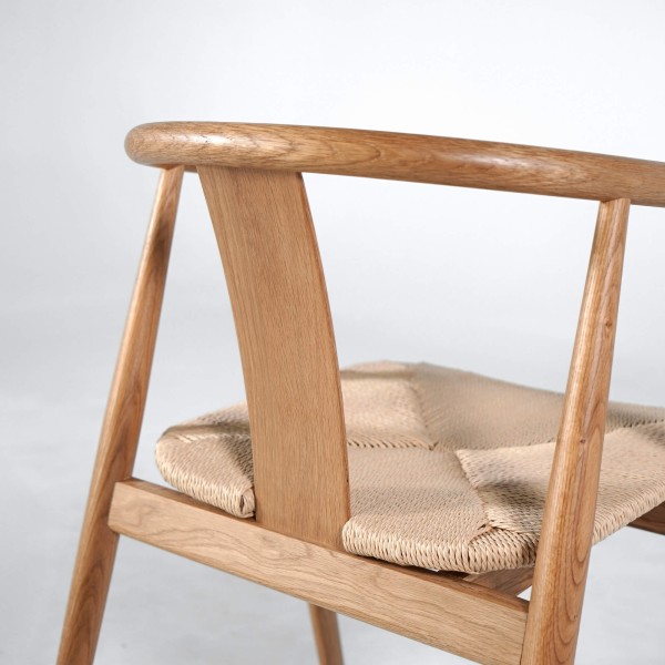 Chaise de salle à manger en chêne naturel - Relate
