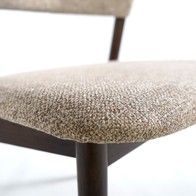 Chaise de salle à manger en tissu couleur espresso - Revere