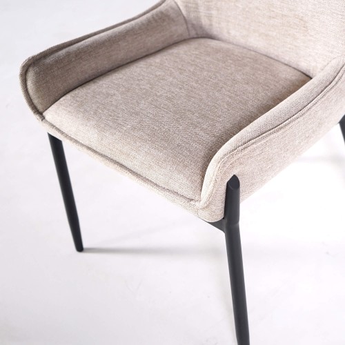 Chaise de salle à manger en tissu couleur sable - Calgary