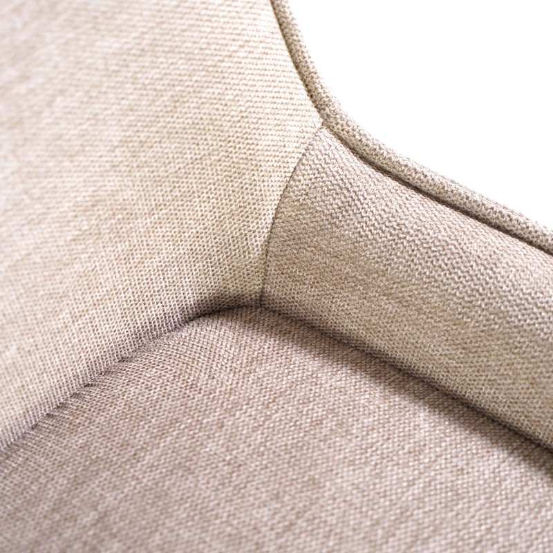 Chaise de salle à manger en tissu couleur sable - Calgary