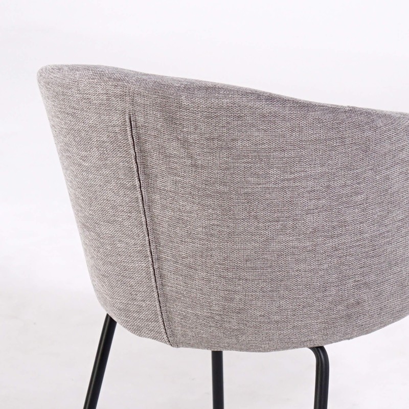 Chaise de salle à manger en tissu gris clair - Easton Chaise de salle à manger en tissu gris clair - Easton