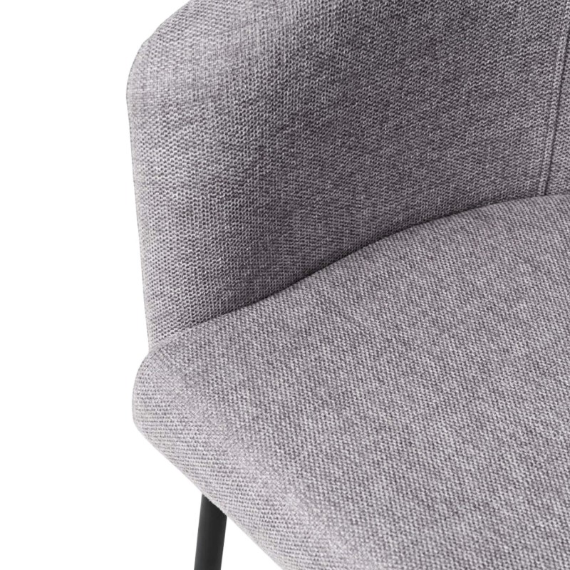 Chaise de salle à manger en tissu gris clair - Easton Chaise de salle à manger en tissu gris clair - Easton