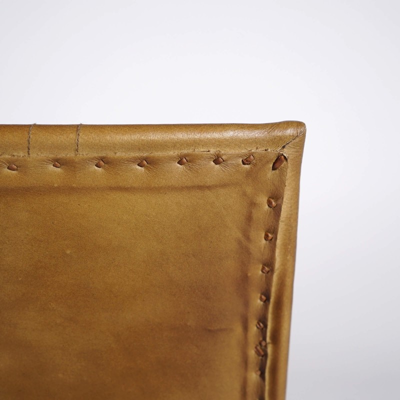 Chaise vintage en cuir brun - Cosy