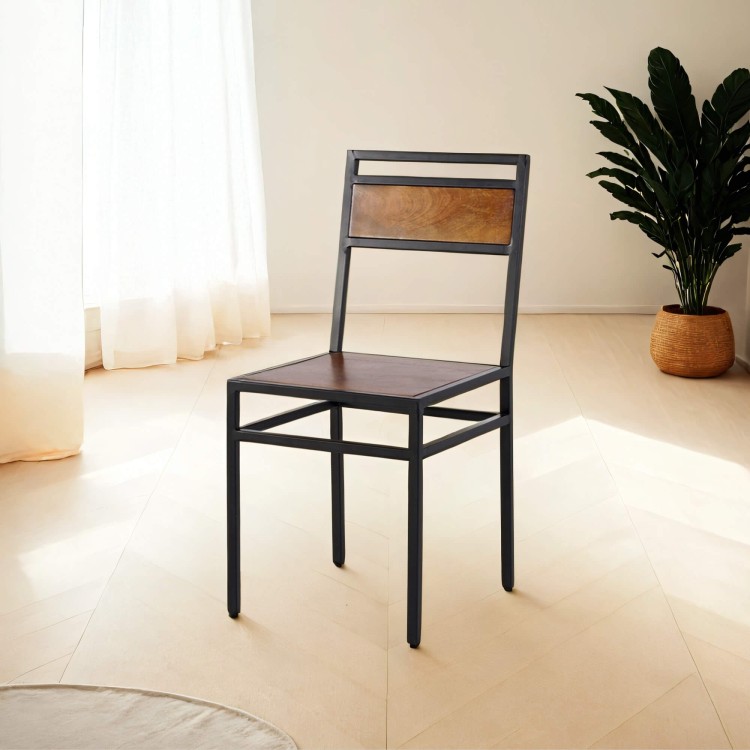 Chaise en bois et métal - Jen