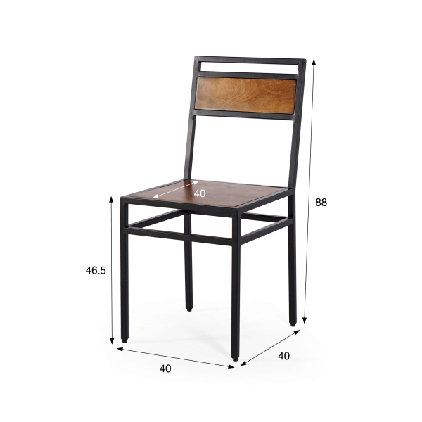 Chaise en bois et métal - Jen