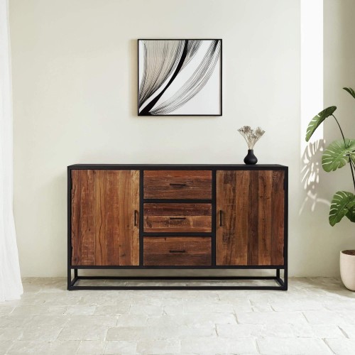 Buffet 160 cm en bois recyclé - Recycled