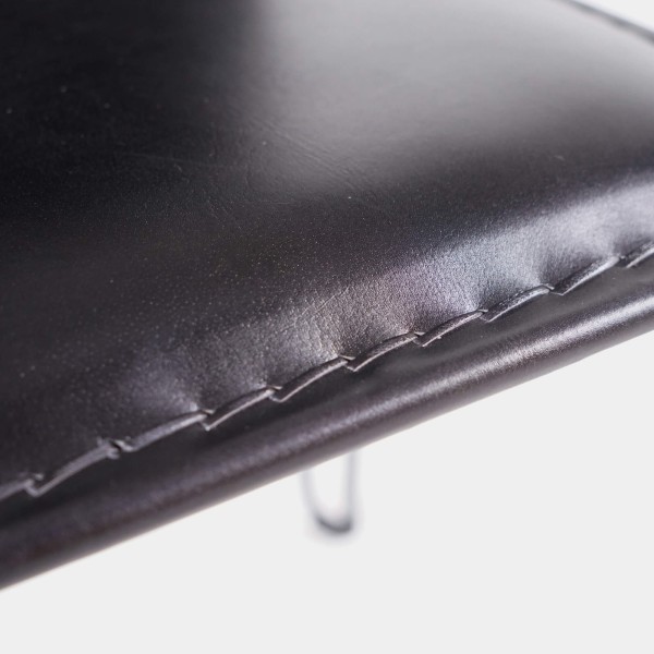 Chaise vintage metal et cuir noir - Smart