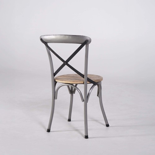Chaise bistrot bois et métal