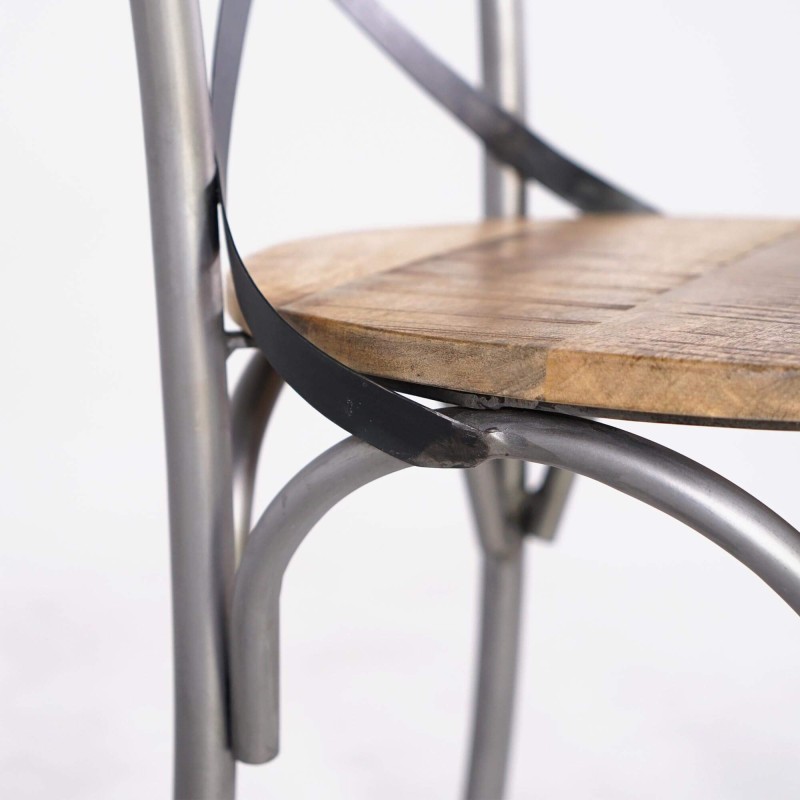 Chaise bistrot bois et métal