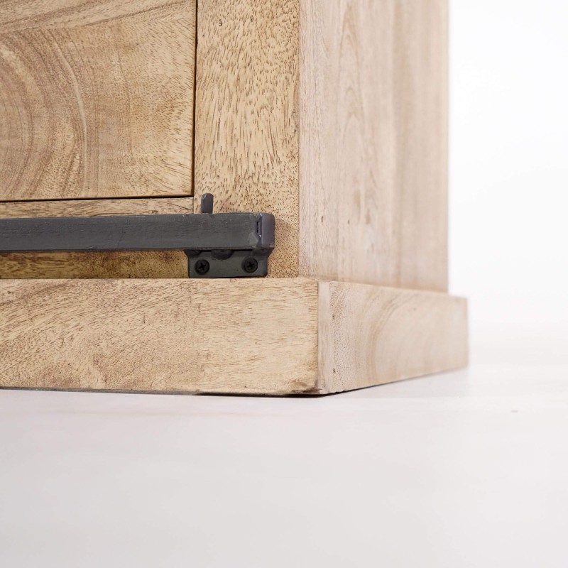 Buffet style industriel​ en bois massif et métal 150 cm - Detroit