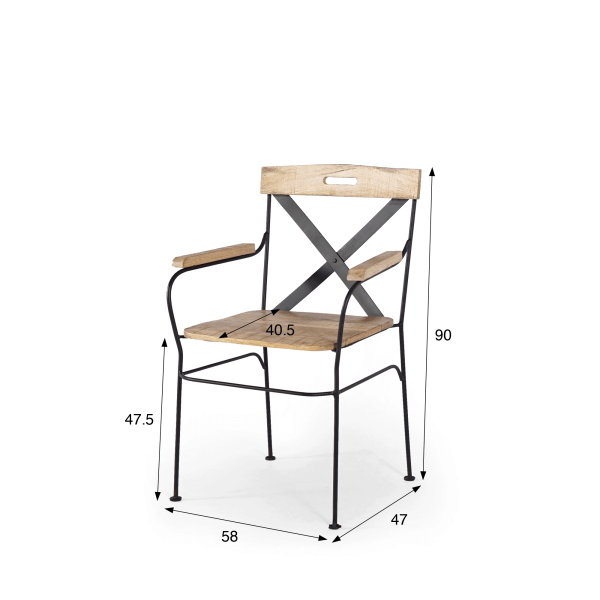 Chaise industrielle Colombus