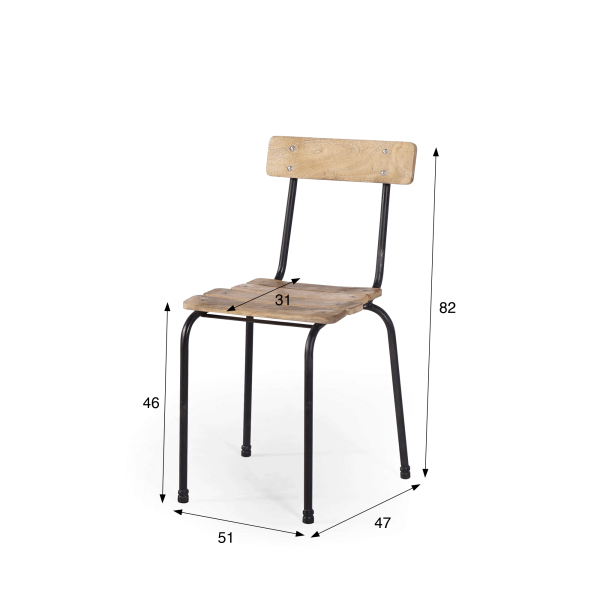 Chaise écolier vintage