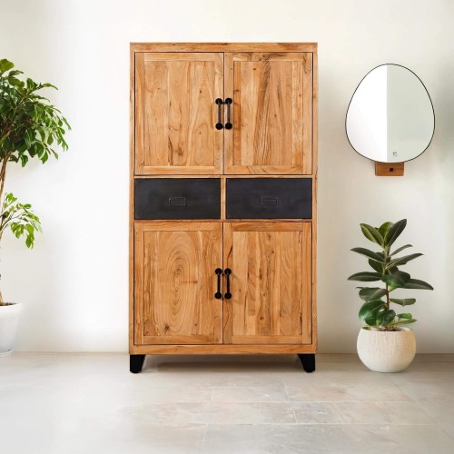 Buffet haut vaisselier en bois d'acacia - Osaka