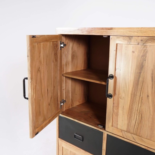 Buffet haut vaisselier en bois d'acacia - Osaka