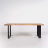 Table bois massif avec pieds métal 160 cm - Rustik