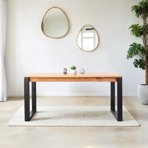 Table à manger bois et métal 160 cm - Osaka