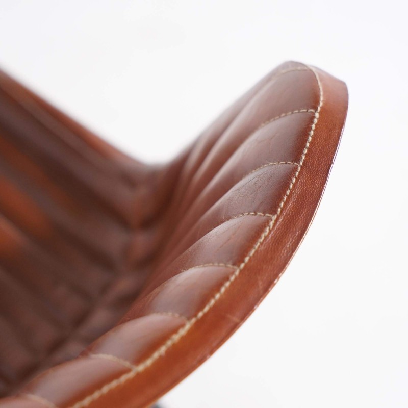 Chaise en cuir marron - Chelsea