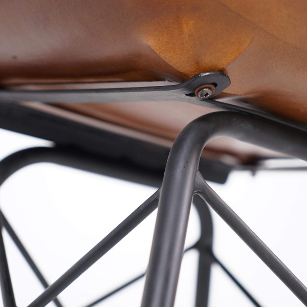 Chaise en cuir marron - Chelsea
