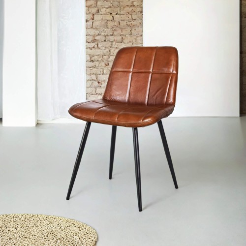Chaise vintage en cuir - Portobello