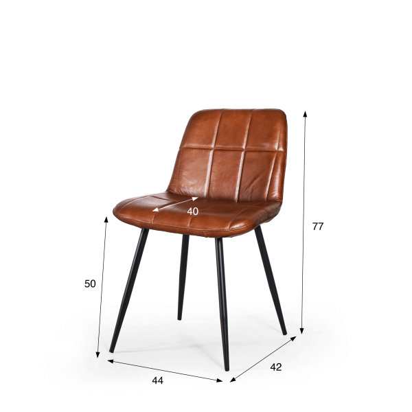 Chaise vintage en cuir - Portobello