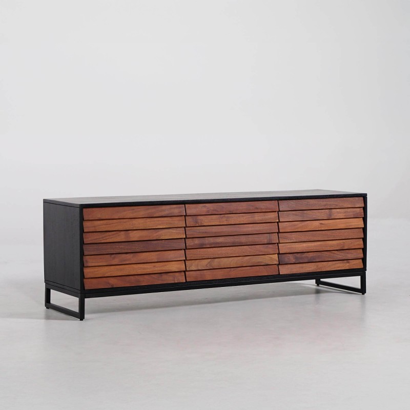 Meuble TV en bois naturel 150cm - Tamara
