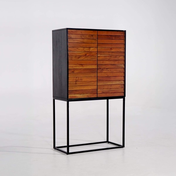 Armoire haute en bois massif 80cm - Tamara