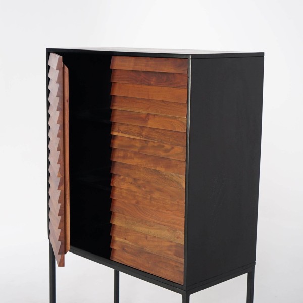 Armoire haute en bois massif 80cm - Tamara