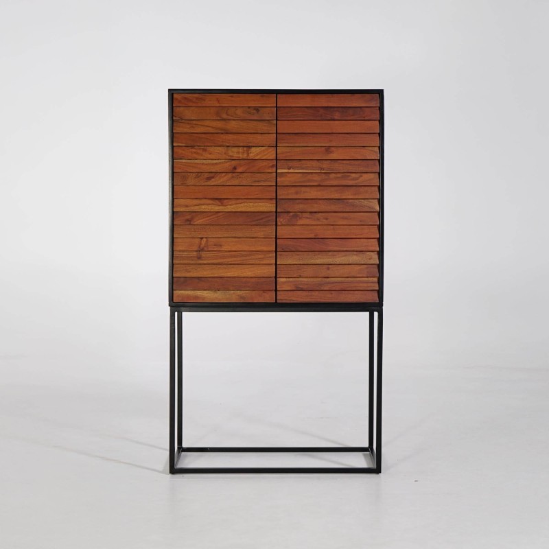 Armoire haute en bois massif 80cm - Tamara