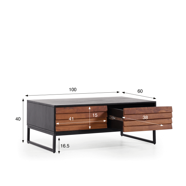 Table basse en bois naturel - Tamara