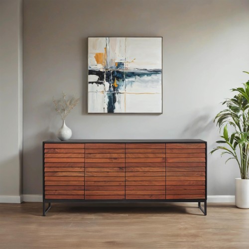 Buffet en bois naturel 170cm - Tamara