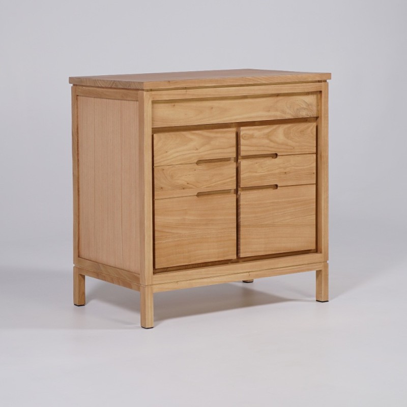 Meuble sous vasque en bois massif 80 cm - Ashwini