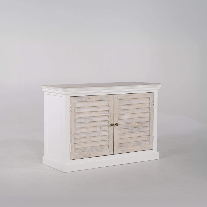 Petit buffet blanc en bois naturel - Sea side