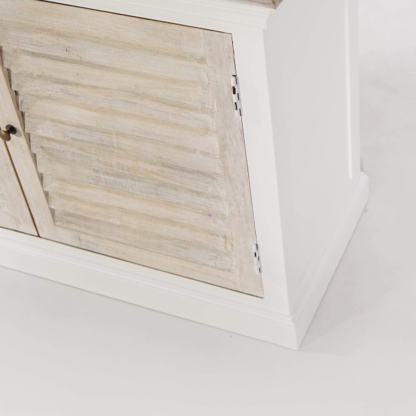 Petit buffet blanc en bois naturel - Sea side