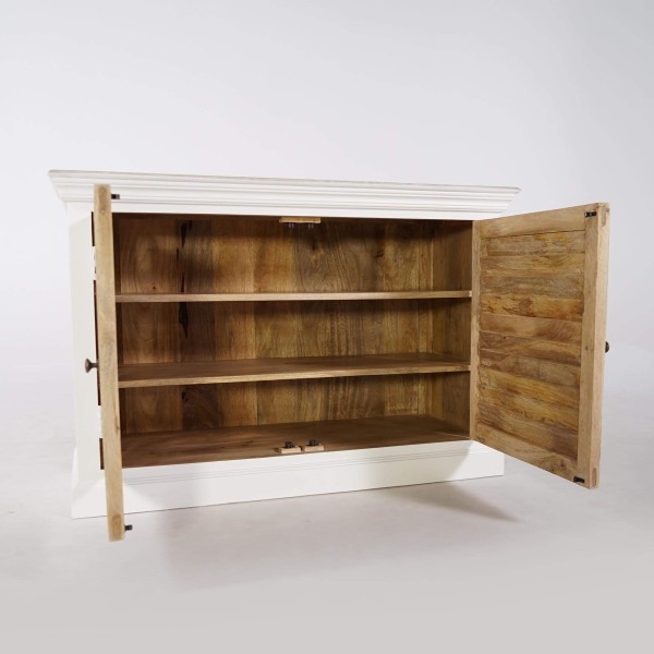 Petit buffet blanc en bois naturel - Sea side