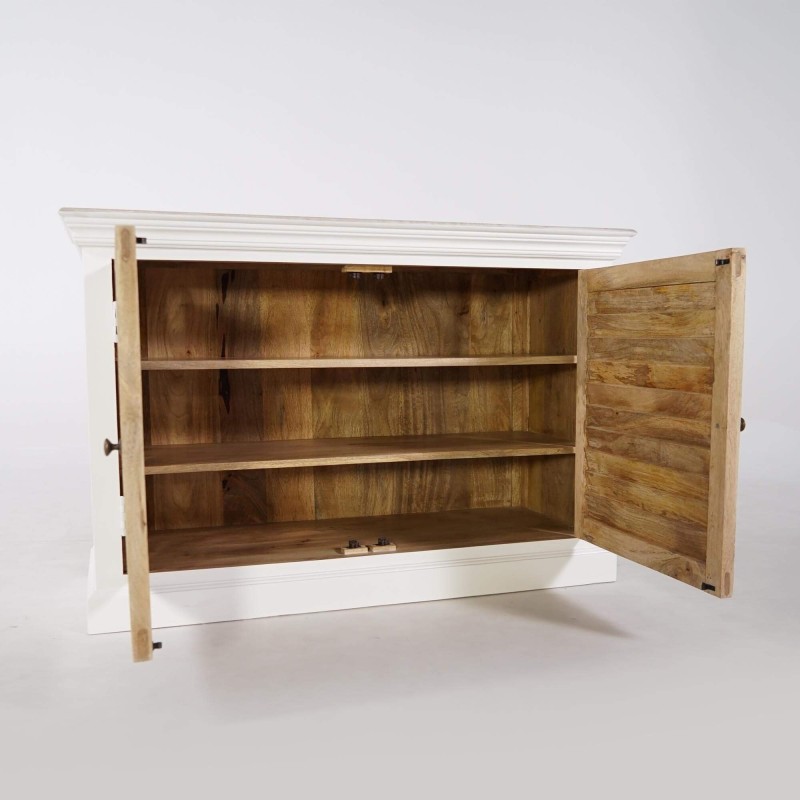 Petit buffet blanc en bois naturel - Sea side