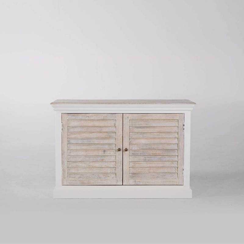 Petit buffet blanc en bois naturel - Sea side