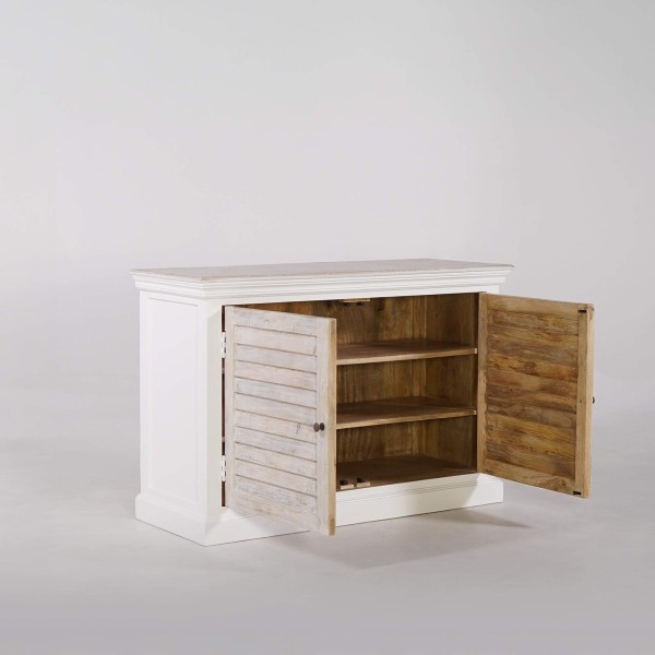 Petit buffet blanc en bois naturel - Sea side