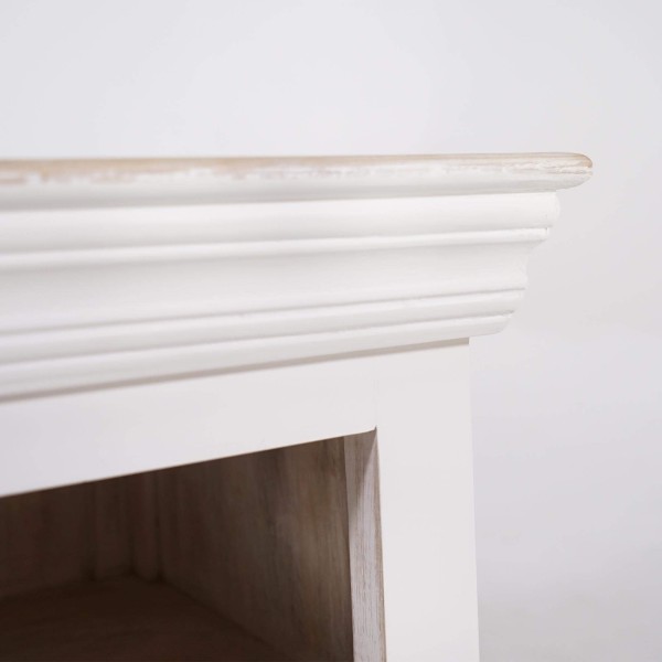 Meuble TV blanc 140 cm en bois naturel - Sea side