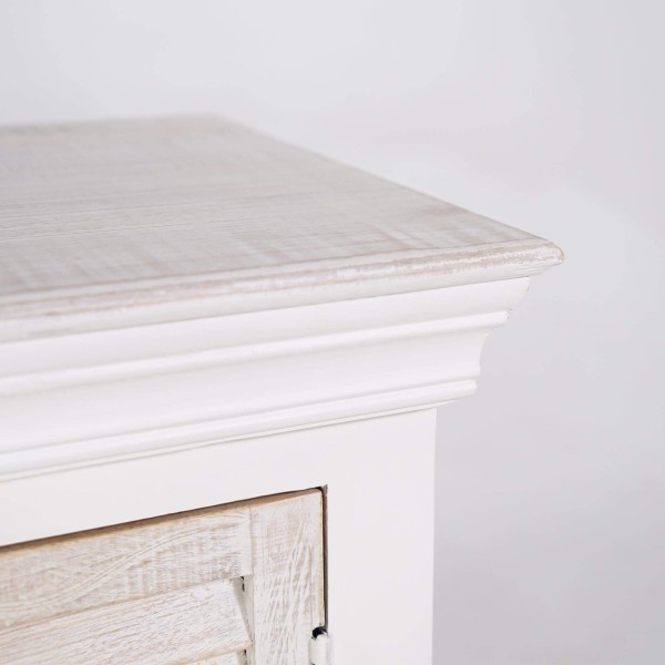 Meuble TV bois et blanc 190 cm - Sea side
