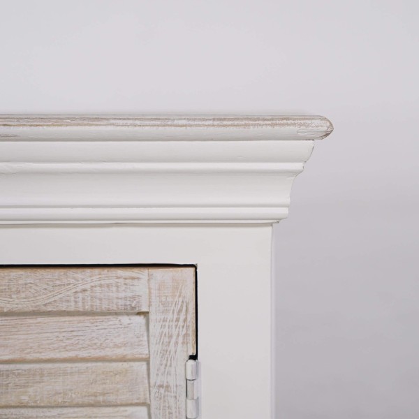 Meuble TV bois et blanc 190 cm - Sea side