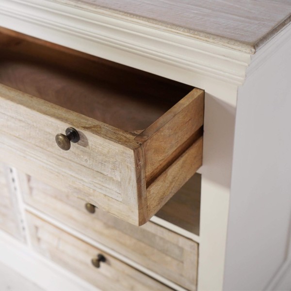 Buffet blanc en bois naturel - Sea side