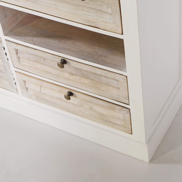 Buffet blanc en bois naturel - Sea side
