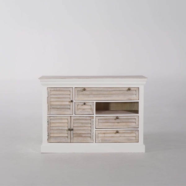 Buffet blanc en bois naturel - Sea side