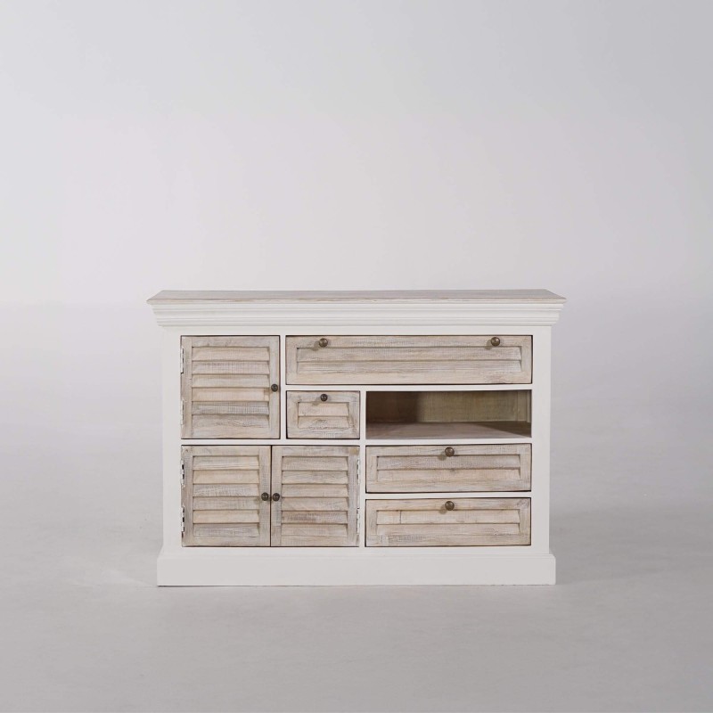 Buffet blanc en bois naturel - Sea side